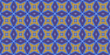 Kusursuz soyut kalıplar. Eşkenar dörtgen ve üçgen desenlerin arka planı. Yıldız desenleri. Moda eğilimleri