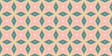 Kusursuz soyut kalıplar. Eşkenar dörtgen ve üçgen desenlerin arka planı. Yıldız desenleri. Moda eğilimleri