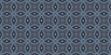 Kusursuz soyut kalıplar. Eşkenar dörtgen ve üçgen desenlerin arka planı. Yıldız desenleri. Moda eğilimleri