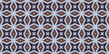 Kusursuz soyut kalıplar. Eşkenar dörtgen ve üçgen desenlerin arka planı. Yıldız desenleri. Moda eğilimleri