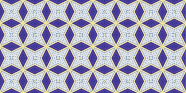 Kusursuz soyut kalıplar. Eşkenar dörtgen ve üçgen desenlerin arka planı. Yıldız desenleri. Moda eğilimleri