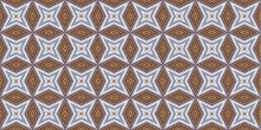 Kusursuz soyut kalıplar. Eşkenar dörtgen ve üçgen desenlerin arka planı. Yıldız desenleri. Moda eğilimleri