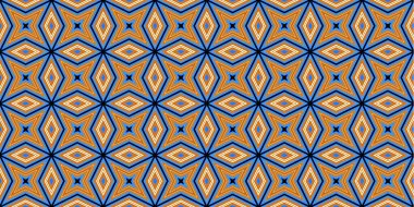 Kusursuz soyut kalıplar. Eşkenar dörtgen ve üçgen desenlerin arka planı. Yıldız desenleri. Moda eğilimleri