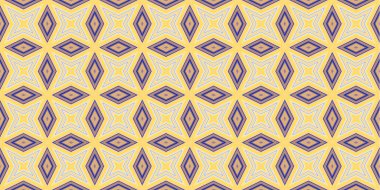 Kusursuz soyut kalıplar. Eşkenar dörtgen ve üçgen desenlerin arka planı. Yıldız desenleri. Moda eğilimleri