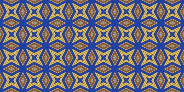 Kusursuz soyut kalıplar. Eşkenar dörtgen ve üçgen desenlerin arka planı. Yıldız desenleri. Moda eğilimleri