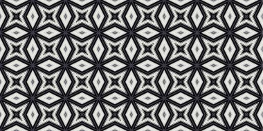 Kusursuz soyut kalıplar. Eşkenar dörtgen ve üçgen desenlerin arka planı. Yıldız desenleri. Moda eğilimleri