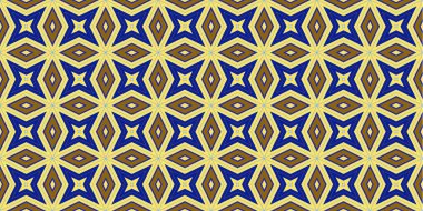 Kusursuz soyut kalıplar. Eşkenar dörtgen ve üçgen desenlerin arka planı. Yıldız desenleri. Moda eğilimleri