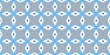 Kusursuz soyut kalıplar. Eşkenar dörtgen ve üçgen desenlerin arka planı. Yıldız desenleri. Moda eğilimleri