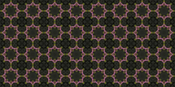Wonderful Seamless Pattern Beautiful Woven Pattern Texture Kaleidoscope Banner — Photo