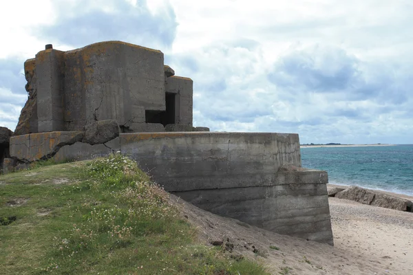 Deutscher Bunker in der Normandie aus dem Zweiten Weltkrieg — Stockfoto
