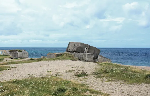 Bunker allemand en Normandie de la Seconde Guerre mondiale — Photo