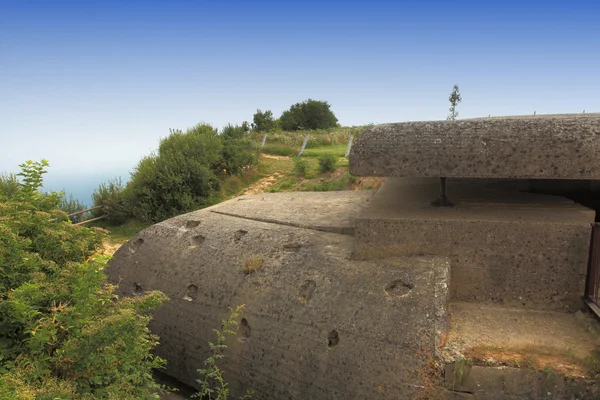 Deutscher Bunker in der Normandie aus dem Zweiten Weltkrieg — Stockfoto