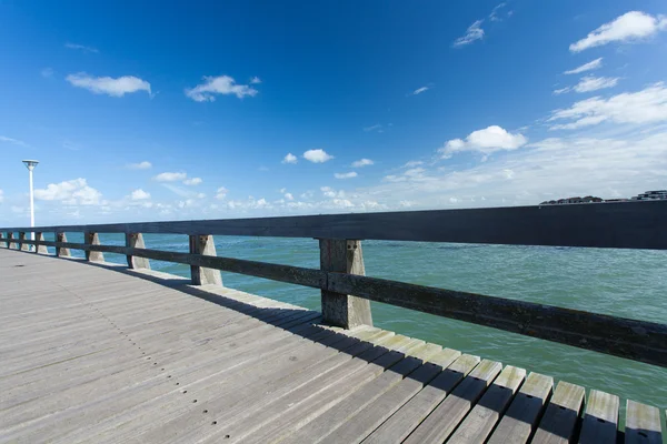 Pontoon jetty of courseulles sur mer in Normandy — Stock Photo, Image