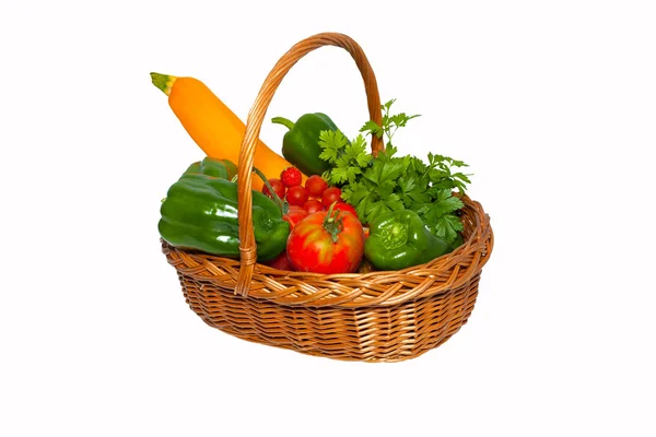 Basket of vegetables from the garden — Stock Photo, Image