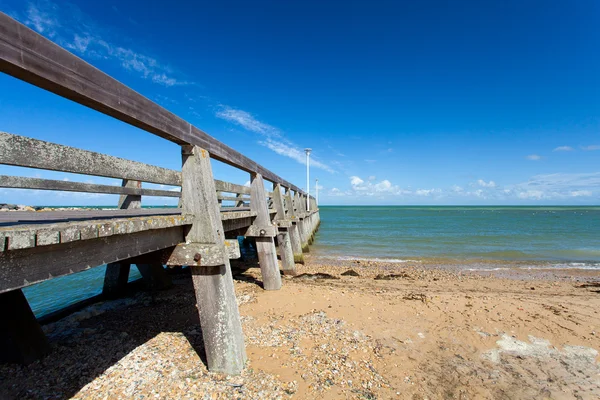 Ponton jetée de courseulles sur mer en Normandie — Photo