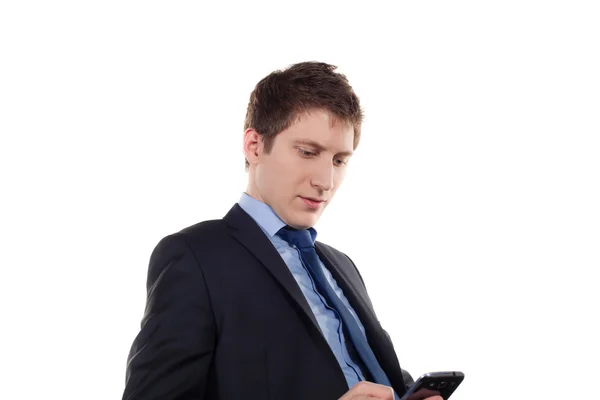 Young businessman with smartphone — Stock Photo, Image