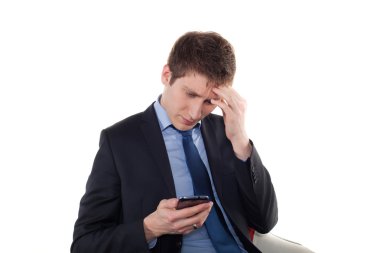 genç işadamı ile smartphone