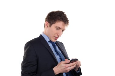 genç işadamı ile smartphone