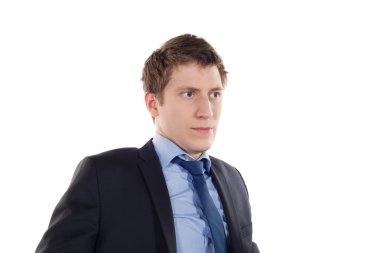 ciddi ve yorgun genç işadamı