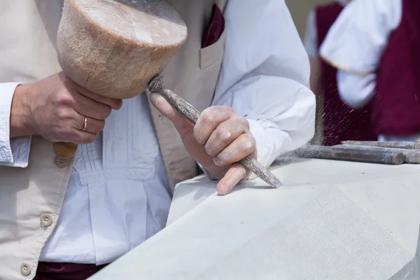 Scultore di pietra — Foto Stock