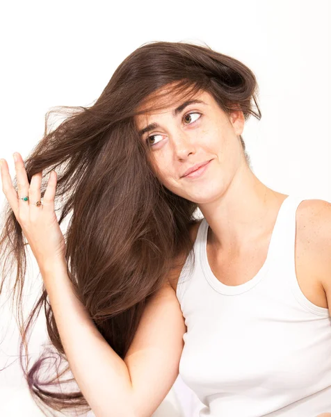 Woman brush — Stock Photo, Image