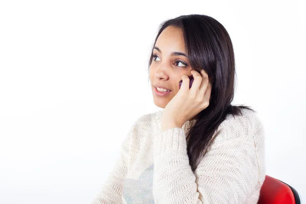 Vrouw met smartphone — Stockfoto