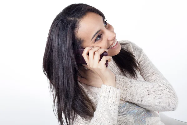 Woman with smartphone — Stock Photo, Image