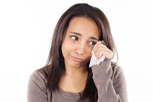 Unhappy woman crying — Stock Photo, Image