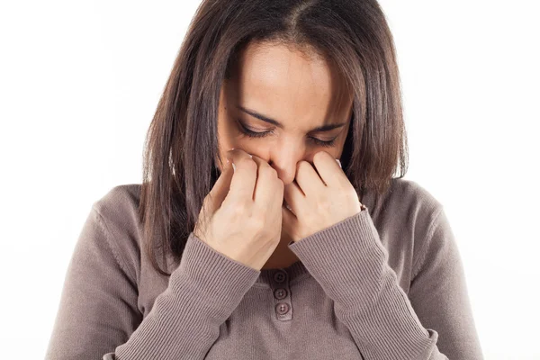 Ongelukkig vrouw huilen — Stockfoto