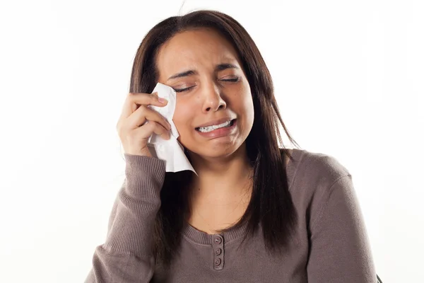 Unhappy woman crying — Stock Photo, Image