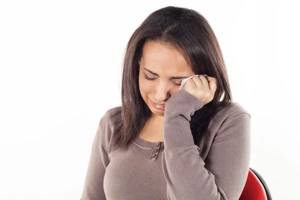 Mujer infeliz llorando —  Fotos de Stock