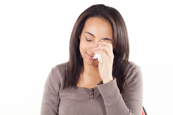 Unhappy woman crying — Stock Photo, Image