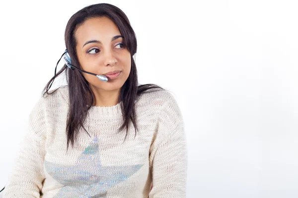 Customer Representative girl — Stock Photo, Image