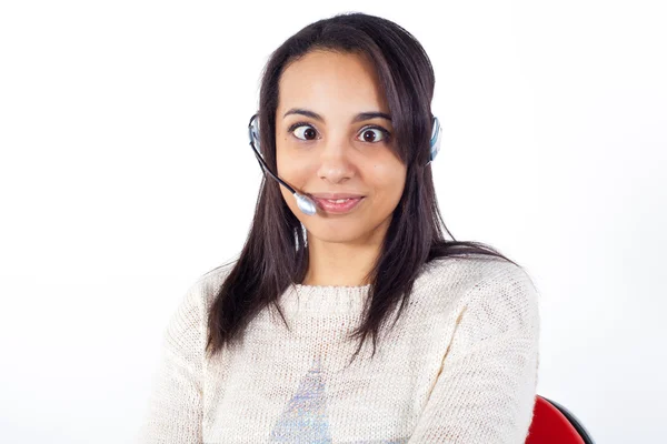 Customer Representative girl — Stock Photo, Image