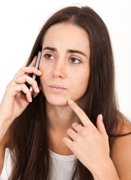 Frau am Telefon — Stockfoto