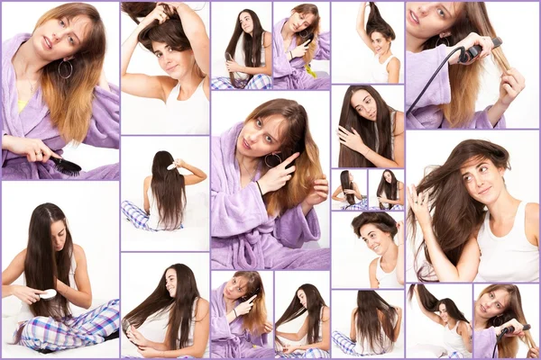 Mulheres e seus cabelos — Fotografia de Stock