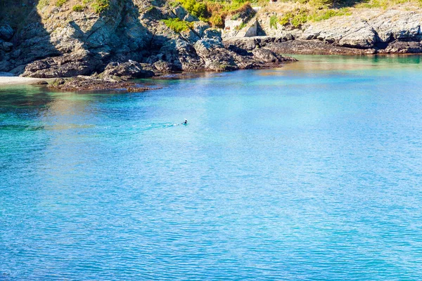 Pemandangan Laut Pintu Masuk Pelabuhan Sauzon Pulau Belle Ile Mer — Stok Foto