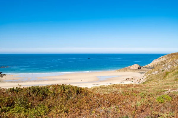 Praia Pit Costa Bretã Região Cabo França Frehel Com Suas — Fotografia de Stock