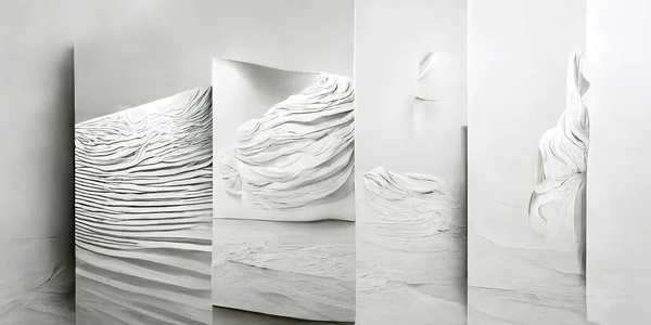 Die Wand Ist Eine Abstrakte Illusion Aus Naturstein Gips Kunstgalerie — Stockfoto