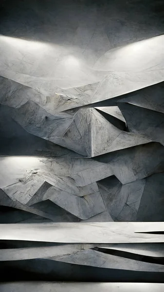 Abstract Illustration Illusion Natural Stone Metal Art Wall Gallery 图库图片