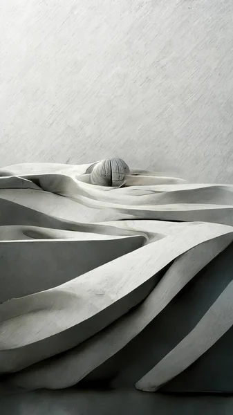 Abstract Illustration Illusion Natural Stone Metal Art Wall Gallery 图库图片