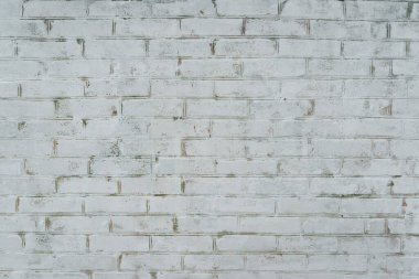 arka plan beyaz boya ile boyanmış eski tuğla, eski boya çatlakları ile tuğla duvar, grunge, vintage