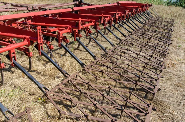 Zemědělské stroje na poli — Stock fotografie