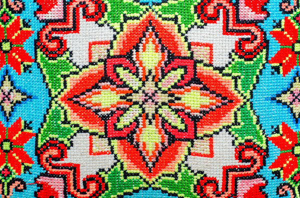 embroidered good by cross-stitch pattern
