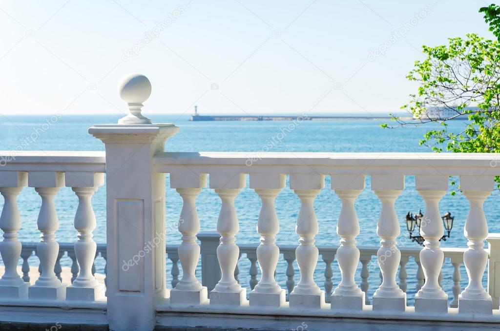 view to the sea from a balcony