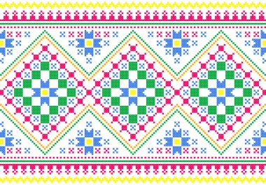 sorunsuz iyi işlemeli Elişi Kanaviçe işi etnik Ukrayna desen gibi