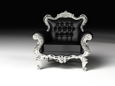 Gümüş çerçeve, mobilya ile Kraliyet koltuğu