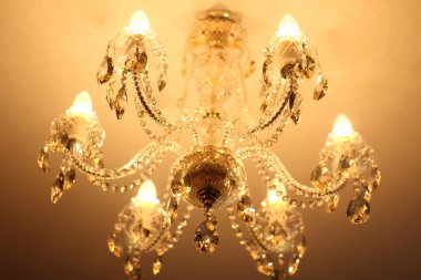 Daire oda tavanda lüks vintage kristal avize