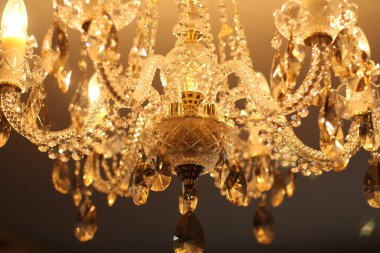 Royal Vintage crystal chandelier clipart
