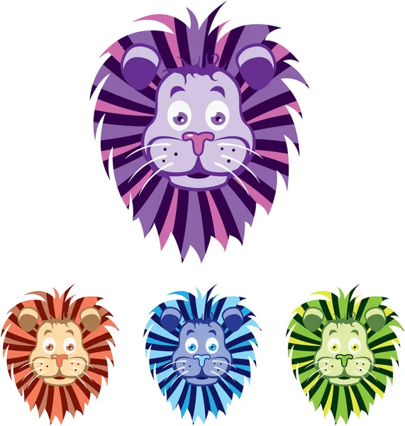 Baby lion head — Stock Vector